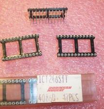 QTY (9) 24 PIN WIDE BODY MACHINED PIN IC DIP SOCKETS ICT246STT ROBINSON NUGENT