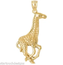 New 14k Gold Giraffe Pendant