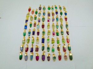 Authentic 1000 GRAM 18K GOLD PLATED BOTSWANA DRUZY AGATES LOTS 100 PCS PENDANTS