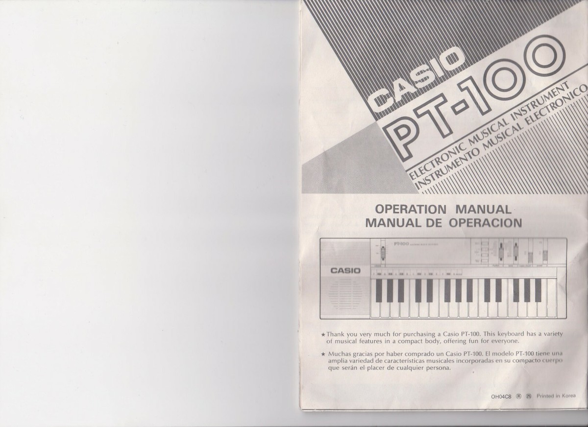 Vtg 80s Casio Pt-100 32-key Electronic Synthesizer Keyboard for