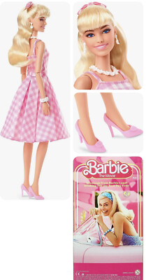 barbie movie doll in pink gingham dress Barbie Doll - Barbie the Movie Pink Gingham