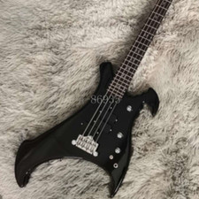 Special Shape 4 String Electric Bass Guitar White Number Inlay Chrome Hardware