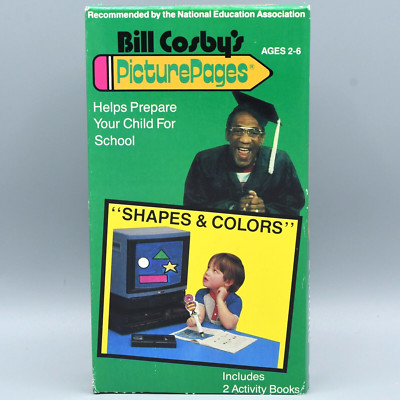 Picture Pages Shapes Colors VHS Bill Cosby 1988 Release Front Row Video TESTED