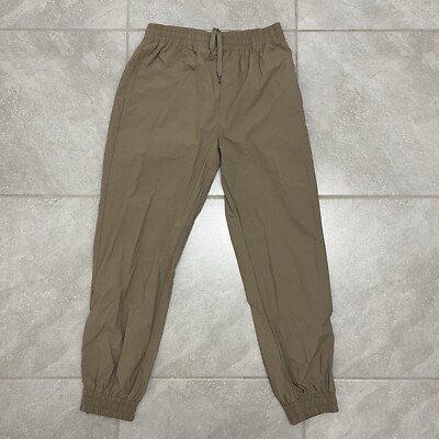 PE NATION  Light Brown  NYLON WATERPROOF TRACK JOGGERS PANTS SIZE MEDIUM