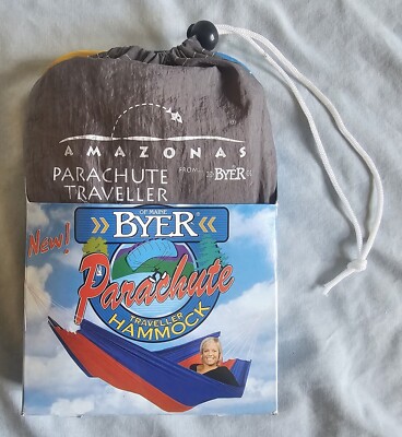 Byer Of Maine Lightweight Traveller Hammock Parachute silk Sunset Orange & Grey