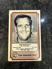 1974 Fleer Gino Marchetti HOF NICE TALLBOY Baltimore Colts / USF  Immortal Roll