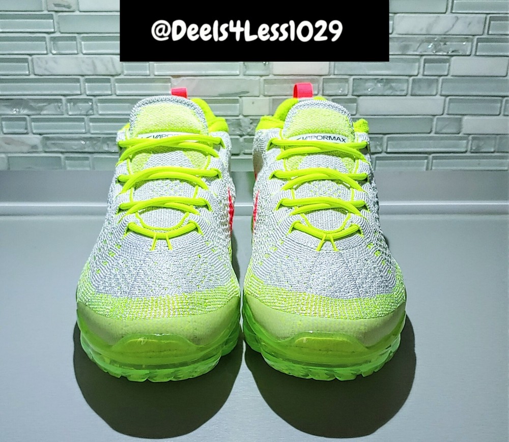 Nike Air VaporMax 2023 Flyknit Men’s Shoes Size 10.5 Volt Hot Punch Green FZ4016-001
