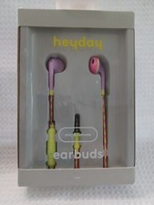 heyday Wired In-Ear Type Earbuds with Mic and Remote Pink,lavender, yellow neon