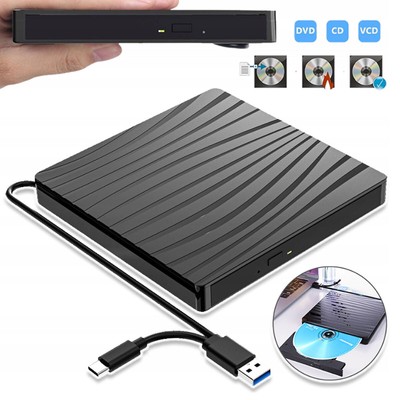 Externes CD DVD +/-RW Burner Laufwerk USB Brenner Player PC Laptop Windows