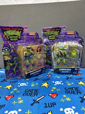 Teenage Mutant Ninja Turtles Mutant Mayhem Don & Leo 4.5'' Action Figures  New