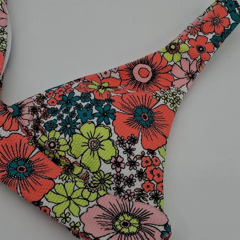 Conjunto de bikini Raisins para mujer mediano floral isla top triple lateral inferior multicolor Foto 4 de 4