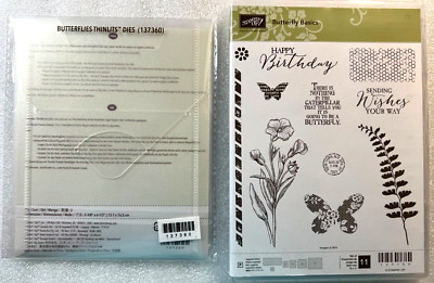 Stampin Up Photopolymer Butterfly Basics Butterflies Thinlits Dies ...