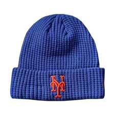 NEW ERA NEW YORK METS BEANIE SKULLY KNIT BLUE ORANGE NEW OG WARM