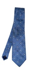 BURBERRY LONDON silk Men s Tie In Blue W A Monogrammed Pattern M.i.italy Good C