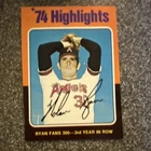 Topps 1974 '74 Highlights #5 Nolan Ryan California Angels Autographed MLB Card
