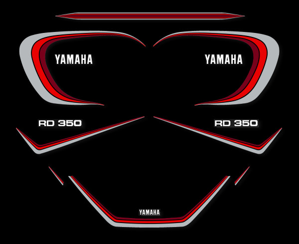 Decals Yamaha RD 350 LC 4L0 pour rénover le réservoir du modèle 1982
