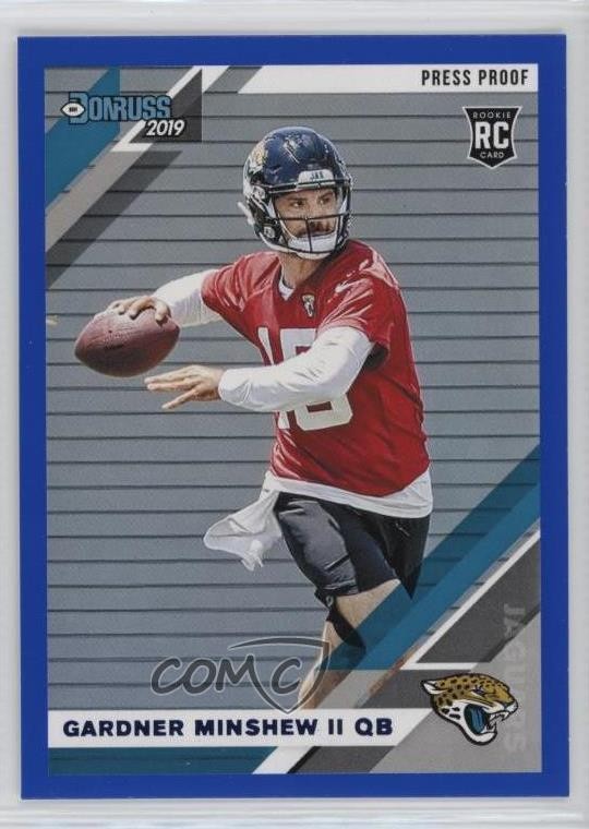 2019 Panini Donruss Rookies Press Proof Blue Gardner Minshew II #292 06pr