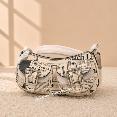 NWT Coach Ashton Shoulder Bag With Newspaper Print CDC12 | eBay