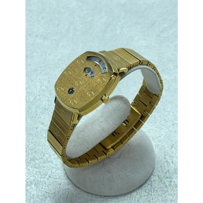 GUCCI 157.4 Gold Case Size 3.6 ×3.7cm Wrist Size 18.5cm Used Watch