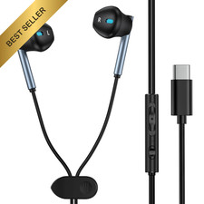 Samsung USB C Wired Headphones Earbuds Mic Volume Control Galaxy S25 S24 A55 A16