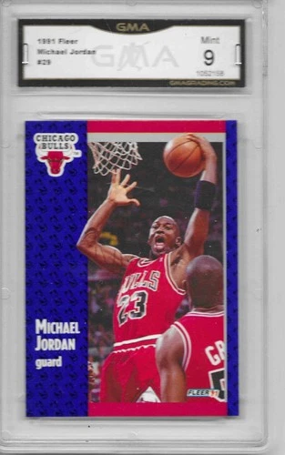 1991-92 Fleer - Michael Jordan #29 GMA Graded Mint 9 basketball card
