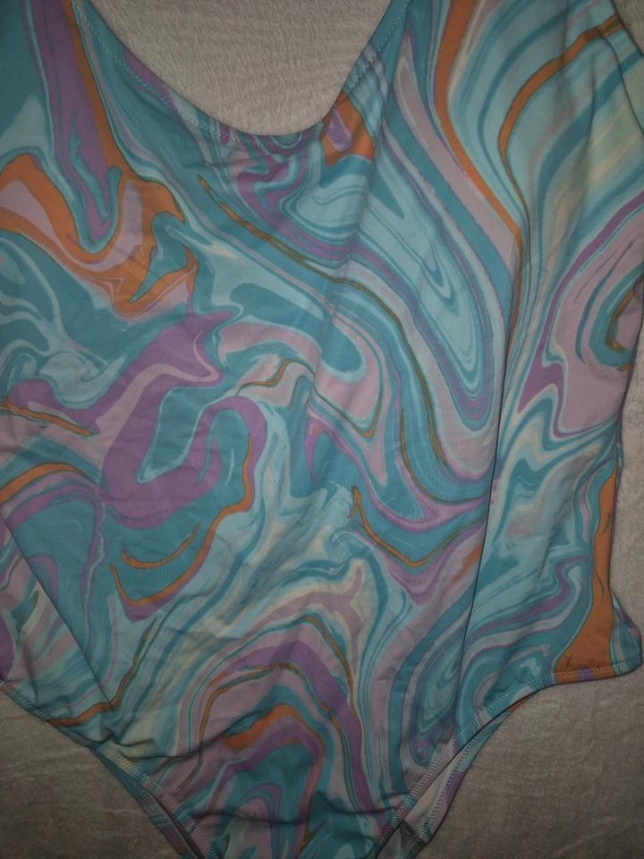 Nuevo con etiquetas Traje de baño Victoria’s Secret ROSA Mármol Remolino Una Pieza XXL Beach Resort Foto 3 de 4