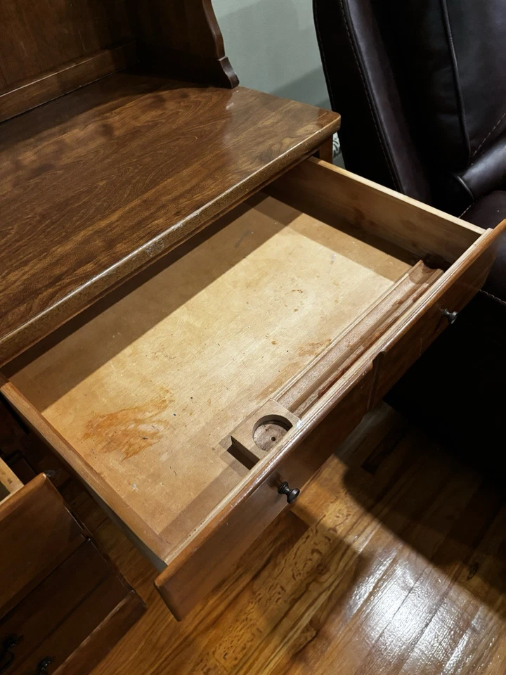 Vintage Ethan Allen Student Desk and Bookshelf Mid Century Modern SET - Image 3 of 4