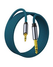 6.6FT 3.5MM to 6.35MM TRS Stereo Audio Cable Blue Black 1/8 to 1/4 Cord