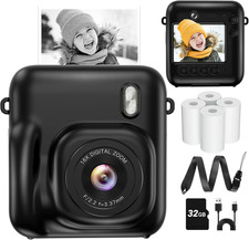 Instant Camera, Dual-Lens Kids Camera Instant Print for Boys Girls Christmas Bir