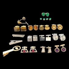 Vintage Art Deco Cuff Links Lot 11 Pairs, Swank, Foster, Germany, Senator, Cuffl