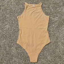 SKIMS Fits Everybody High Neck Bodysuit Womens XS Nude Neutral Second Skin