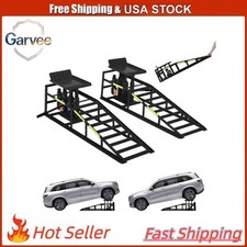 Heavy Duty Hydraulic Car Ramps Set Of 2 5-ton Capacity 9.8-14.2 Lift Heavy Duty Hydraulic Car Ramps Set Of 2 5-ton Capacity 9.8-14.2 Lift