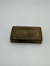 Vintage Gillette Art Deco Brass Razor Blade Case