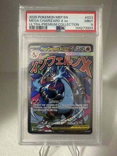 Mega Charizard x EX 023 Me: Mega Evolution Promo Holo Pokemon Card PSA 9