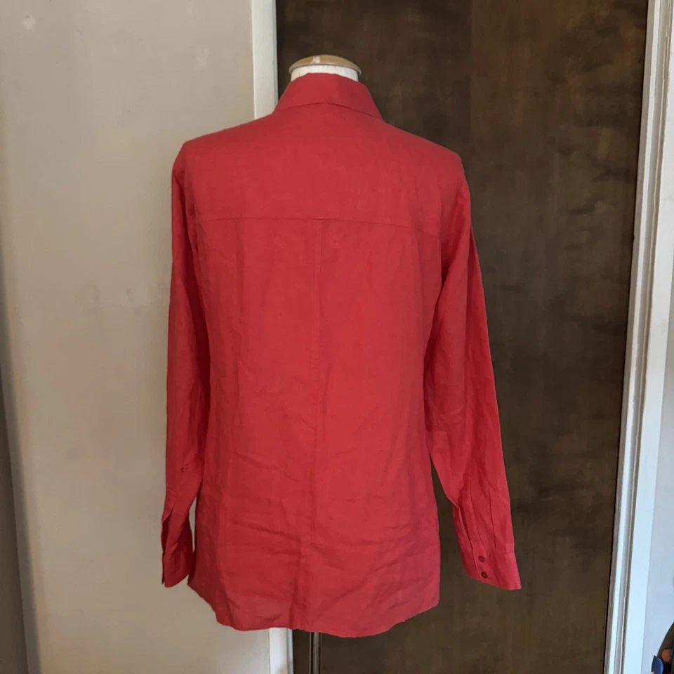 Blusa de lino irlandés orgánico Eileen Fisher talla pequeña  Foto 3 de 4