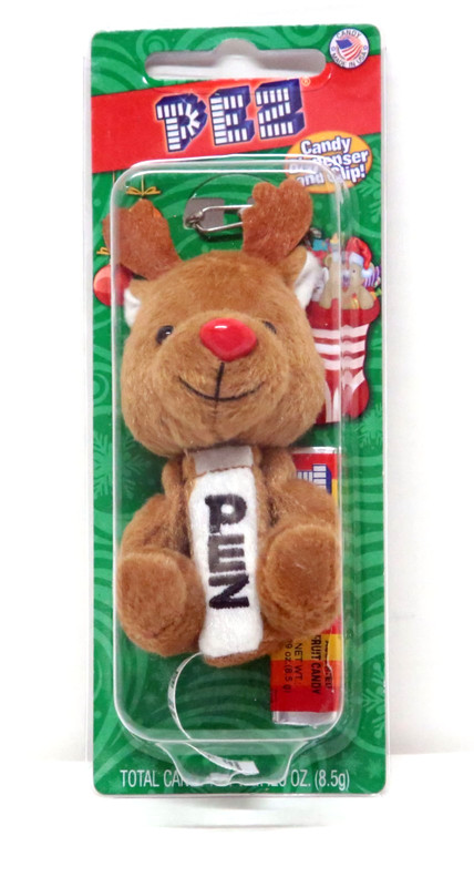 PEZ REINDEER KEYCHAIN  DISPENSER