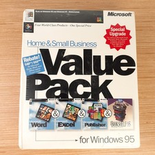 Vtg Microsoft Office Value Pack Word Excel Publisher Bookshelf 95 For Windows 95