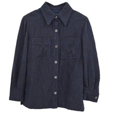 Chanel Jacket Navy Black 01P 40 117952