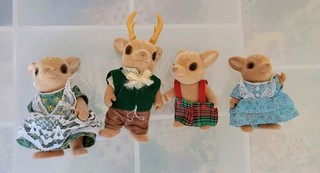 Sylvanian Families Moss Deer Figures X 4