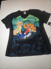NEW Tooniforms, Lion King Disney Simba Nala Modern Classic Large Scrub Top.
