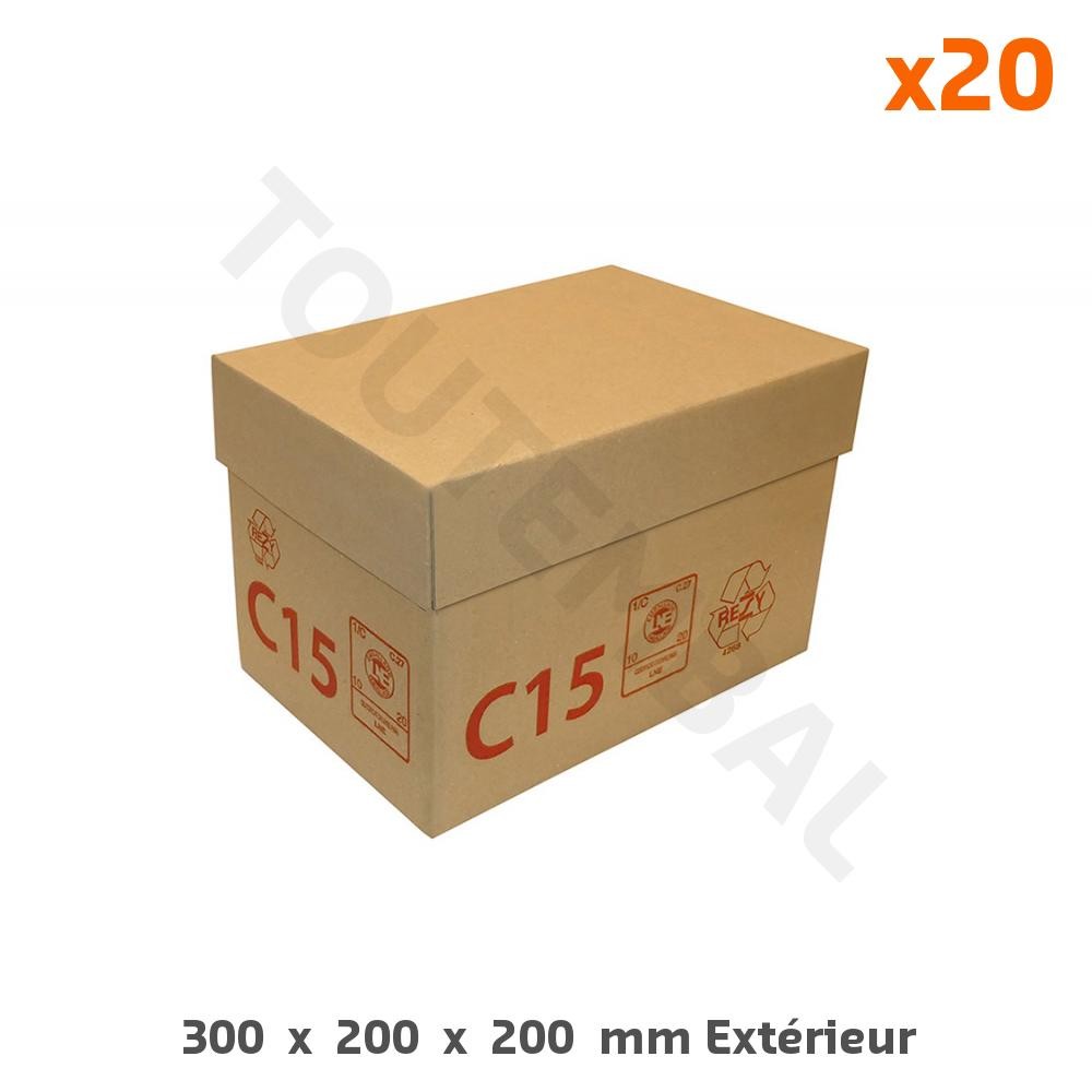 Caisse carton pour archiver et expédier vos livres de poche par 20