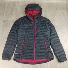 Rab Women's Microlight Alpine Jacket Nikwax Hydrophobic Down Hood Pertex UK 12