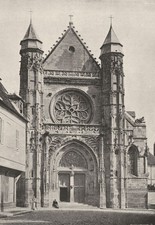 OISE. Compi&egrave;gne. Eglise St- Andr&eacute; 1895 old antique vintage print picture