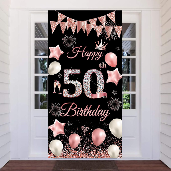 50. Geburtstag Banner, 50 Jahr Geburtstag Deko TüR Hintergrund FüR Frauen MäNner-image