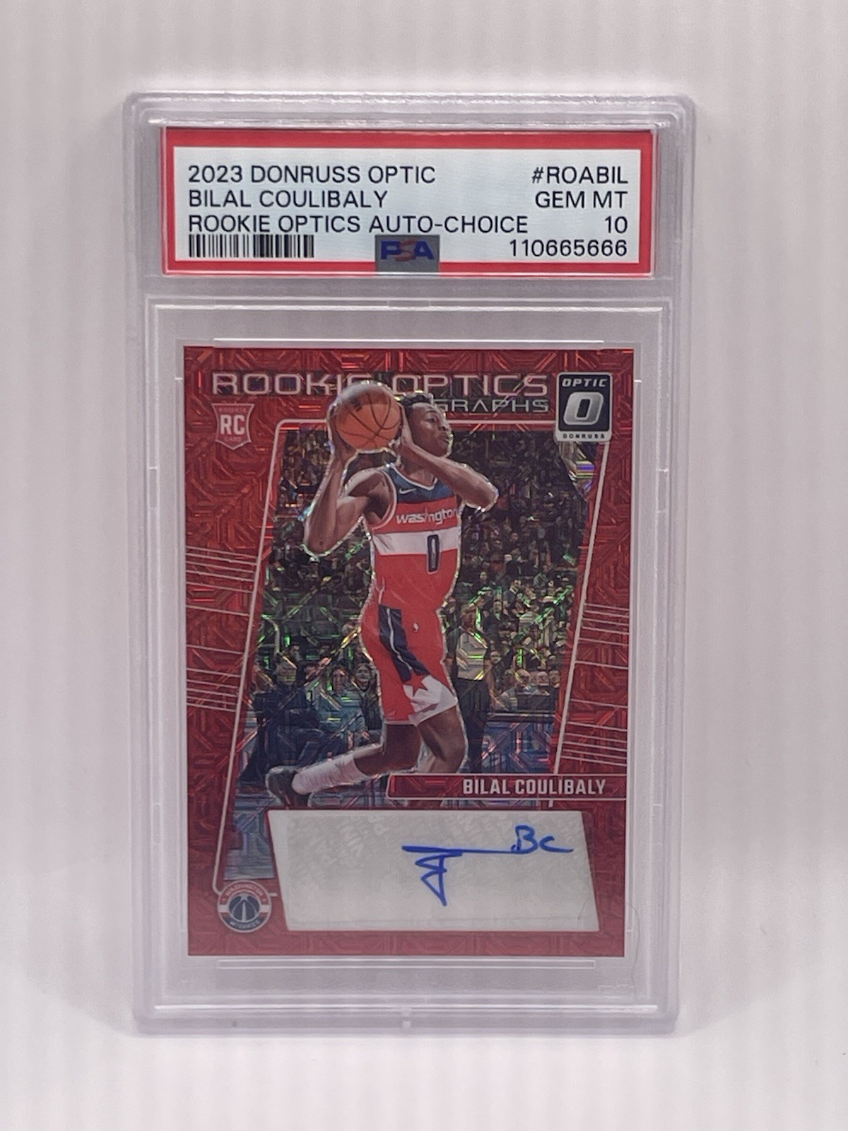 2023-24 Panini Donruss Optic - Rookie Optics Auto Choice Bilal Coulibaly PSA 10