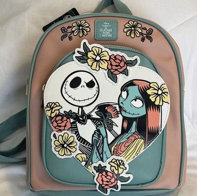 Nightmare Before Christmas Bioworld Jack And Sally Heart Mini Pink Backpack NWT