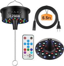 Rotating Disco Ball Motor Light with Remote, Czgor 3-15 RPM Adjustable Speed, 30