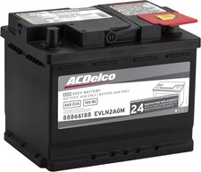 ACDelco EVLN2AGM Absorbed Glass Mat AGM EREV Battery CCA 660, RC 105, BCI 47