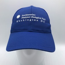 Kid's Large Up Blue Smithsonian Hook Loop Mesh Back Baseball Cap Hat