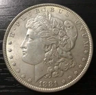 1881 Morgan Silver Dollar, XF+. Rev Toning! GREG’S COINS! F192